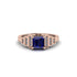 Sapphire Geometric Princess Cut Engagement Ring - Thea No. 14