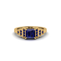 Sapphire Geometric Princess Cut Engagement Ring - Thea No. 73 image 1