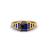 Sapphire Geometric Princess Cut Engagement Ring - Thea No. 73