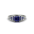 Sapphire Geometric Princess Cut Engagement Ring - Thea No. 75