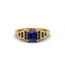 Sapphire Geometric Princess Cut Engagement Ring - Thea No. 43 image 1