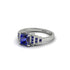Sapphire Geometric Princess Cut Engagement Ring - Thea No. 75 image 3