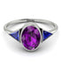 Geometrical Bezel Amethyst Ring - Trinity No. 315