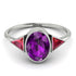 Geometrical Bezel Amethyst Ring - Trinity No. 312