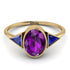 Geometrical Bezel Amethyst Ring - Trinity No. 313