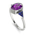 Geometrical Bezel Amethyst Ring - Trinity No. 315