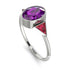 Geometrical Bezel Amethyst Ring - Trinity No. 312