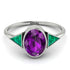 Geometrical Bezel Amethyst Ring - Trinity No. 306