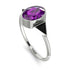 Geometrical Bezel Amethyst Ring - Trinity No. 309