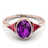 Geometrical Bezel Amethyst Ring - Trinity No. 311