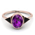 Geometrical Bezel Amethyst Ring - Trinity No. 308