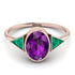 Geometrical Bezel Amethyst Ring - Trinity No. 305
