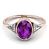 Geometrical Bezel Amethyst Ring - Trinity No. 302