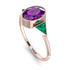 Geometrical Bezel Amethyst Ring - Trinity No. 305