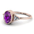 Geometrical Bezel Amethyst Ring - Trinity No. 302
