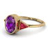 Geometrical Bezel Amethyst Ring - Trinity No. 310