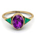 Geometrical Bezel Amethyst Ring - Trinity No. 304