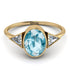Geometrical Bezel Aquamarine Ring - Trinity No. 401