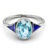 Geometrical Bezel Aquamarine Ring - Trinity No. 415