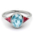 Geometrical Bezel Aquamarine Ring - Trinity No. 412