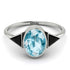 Geometrical Bezel Aquamarine Ring - Trinity No. 409