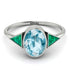 Geometrical Bezel Aquamarine Ring - Trinity No. 406