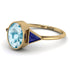 Geometrical Bezel Aquamarine Ring - Trinity No. 413
