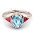 Geometrical Bezel Aquamarine Ring - Trinity No. 411