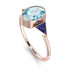 Geometrical Bezel Aquamarine Ring - Trinity No. 414