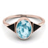Geometrical Bezel Aquamarine Ring - Trinity No. 408