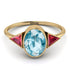 Geometrical Bezel Aquamarine Ring - Trinity No. 410