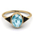 Geometrical Bezel Aquamarine Ring - Trinity No. 407
