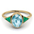 Geometrical Bezel Aquamarine Ring - Trinity No. 404