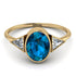 Geometrical Bezel Blue Topaz Ring - Trinity No. 501