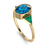 Geometrical Bezel Blue Topaz Ring - Trinity No. 504 image 2