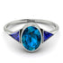 Geometrical Bezel Blue Topaz Ring - Trinity No. 515