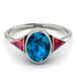 Geometrical Bezel Blue Topaz Ring - Trinity No. 512 image 3