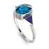 Geometrical Bezel Blue Topaz Ring - Trinity No. 515