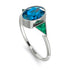 Geometrical Bezel Blue Topaz Ring - Trinity No. 506