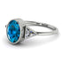 Geometrical Bezel Blue Topaz Ring - Trinity No. 503
