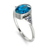 Geometrical Bezel Blue Topaz Ring - Trinity No. 503 image 2