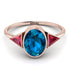 Geometrical Bezel Blue Topaz Ring - Trinity No. 511