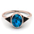 Geometrical Bezel Blue Topaz Ring - Trinity No. 508