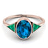 Geometrical Bezel Blue Topaz Ring - Trinity No. 505 image 3