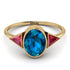 Geometrical Bezel Blue Topaz Ring - Trinity No. 510