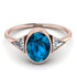 Geometrical Bezel Blue Topaz Ring - Trinity No. 502