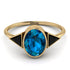 Geometrical Bezel Blue Topaz Ring - Trinity No. 507