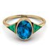 Geometrical Bezel Blue Topaz Ring - Trinity No. 504