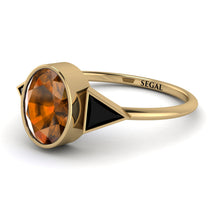 Geometrical Bezel Brown Diamond Ring - Trinity No. 1107 image 1