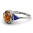 Geometrical Bezel Brown Diamond Ring - Trinity No. 1115 image 1